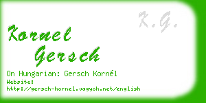 kornel gersch business card